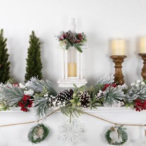 белый штормовой фонарь Northlight 15,25 дюйма со светодиодной подсветкой, рождественское украшение, белый