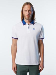 North Sails Рубашка поло бело-синего цвета