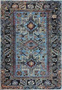 Ковер SAFAVIEH, 69 x 122 см, Vintage Hamadan Collection, Light Blue & Black, Oriental Design, Non-Shedding & Easy Care, идеален для помещений с высокой проходимостью: прихожая, гостиная, спальня (VTH211M)
