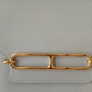 Тележка для монет из телячьей кожи с поросячьим носиком держатель для карт поясная сумка женская 8U Bleu Glacier ледниково-голубой HERMES