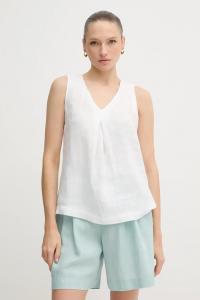 Льняная блузка United Colors Of Benetton, белый