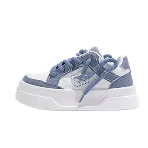 Alxnan Женские лоу-топ скейтборд кроссовки светло-голубые, цвет Light Blue