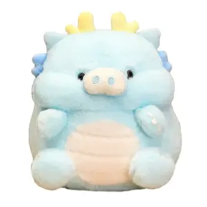 Плюшевая кукла милый дракон поросенок высота 30см OUYIN, синий