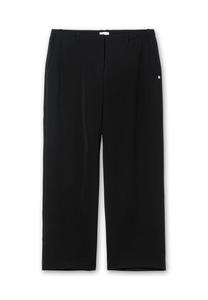 Широкие аккуратные брюки свободного кроя с частично эластичным поясом. Sheego, черный