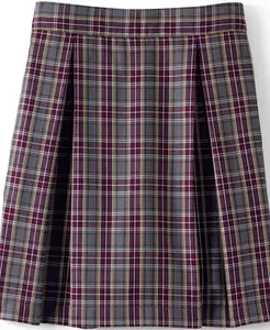 Большие девочки плиссированная юбка-шорты выше колена Lands' End, серый