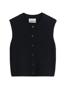 Marc O'Polo Облегающий вязаный жилет без рукавов глубокого темно-синего цвета