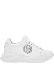 Кроссовки на платформе с кристаллами Philipp Plein, белый