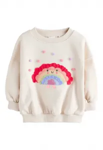 Толстовка с круглым вырезом стандартного кроя Next, Cream Rainbow Taco