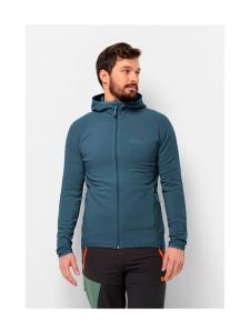 Jack Wolfskin Флисовая толстовка Baiselberg Hooded FZ синего цвета