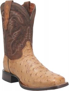 Мужские сапоги Dan Post Mens Alamosa с вышивкой, квадратный носок, без шнуровки, средняя голень - коричневые