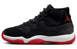 Кроссовки Air Jordan 11 Vintage Basketball Shoes Women's High-top Black/Red, черный/красный ДУБЛЬ
