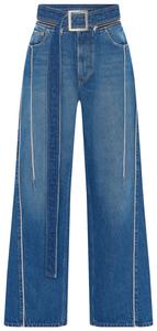 Джинсы Jean Paul Gaultier Belted Denim Jeans 'Vintage Blue', синий