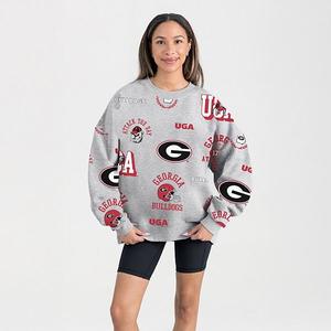 Женский серый свитшот Georgia Bulldogs Always On Repeat Gameday Couture