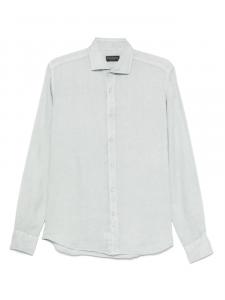 Льняная рубашка Dell'oglio, зеленый