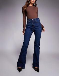 Джинсы-клеш River Island из темного денима