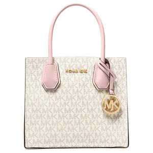 Сумка кроссбоди Mercer Medium с логотипом и кожаной вставкой MICHAEL KORS