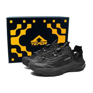 TEPOR Влагоотводящие дышащие нескользящие треккинговые ботинки унисекс — полный черный, цвет All Black