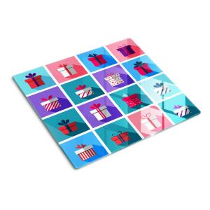 Стеклянная тарелка 60х52 см. Подарки TULUP, мультиколор