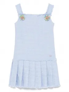 Платье из ткани букле Dolce & Gabbana Kids, синий