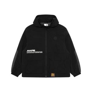 Aape Куртка с капюшоном и логотипом, Black BKX