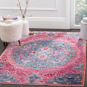 Ковер SAFAVIEH, 244 x 305 см, Sutton Collection Turquoise / Fuchsia SUT401B Boho Medallion