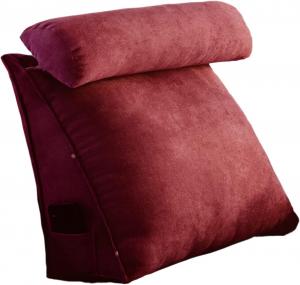 Клиновидная подушка COZMAX для чтения и отдыха на диване, красная, размер COZMAX