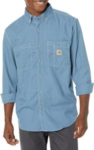 Carhartt мужская 104138 огнестойкая футболка Force Lightweight с длинным рукавом, Steel Blue