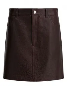 Кожаная юбка мини Lilou с закругленным карманом Ivy Oak, красный