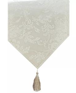 Жаккардовая праздничная настольная дорожка Elrene Poinsettia, слоновая кость