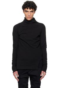 Толстовка с высоким воротником и арочным низом Julius, черный