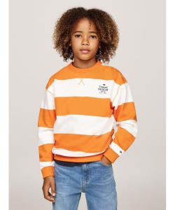 (K) Детская полосатая толстовка с круглым вырезом TOMMY HILFIGER