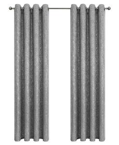Montauk Accents, 2 предмета, блестящие металлические светофильтрующие оконные шторы с люверсами сверху — длина 63 дюйма — серые GoodGram, серый