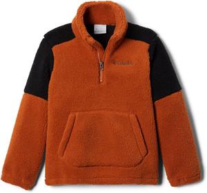 Columbia boys Rugged Ridge Ii Sherpa Half Zip, Warm Copper/Black