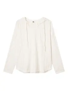 Полосатый топ с капюшоном B+Ab, белый