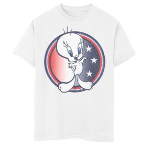 Футболка Tweety Bird «Четвертое июля» Americana Circle для мальчиков 8–20 лет с Looney Tunes Licensed Character