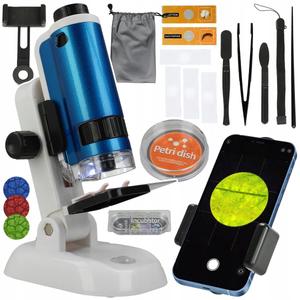 Микроскоп для детей, просмотр на телефоне, 250-кратное увеличение, светодиодные аксессуары, образование Z2046N Stator