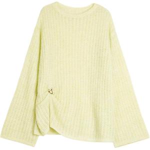 ELLE Трикотаж Women's Light Green Crew Neck Moderate Others