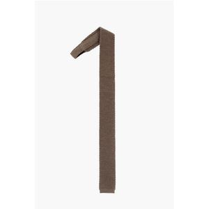 Вязаный галстук из шелка и кашемира Corneliani, бежевый