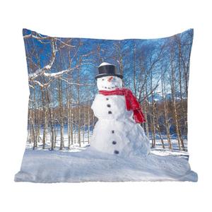 Декоративная подушка MuchoWow диванная подушка для гостиной декоративная подушка 45x45 см Снежная кукла недалеко от Анкориджа на Аляске на Рождество - чехлы для подушек - декоративные чехлы для подушек - декоративные чехлы для подушек