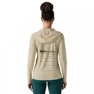 Женская толстовка Capilene Cool Daily с графическим принтом Patagonia, Waves Rolling/Pumice X-Dye