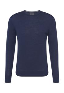 Свитер шерстяной, манжеты в рубчик, в крапинку, мужской Galeria, цвет Navy Melange