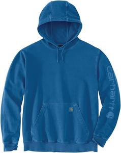 Carhartt мужская толстовка Relaxed Fit Midweight Garment Dyed French Terry Graphic, Deep Lagoon