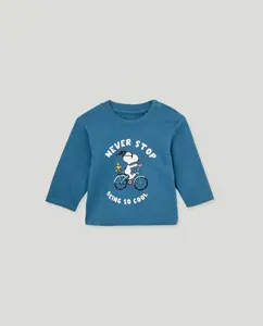 Детская футболка с длинным рукавом Snoopy для мальчика Baby El Corte Inglés, синий