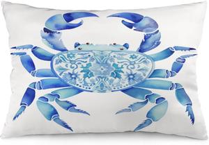 MaSiledy Декоративная наволочка с крабом в морском стиле Winter-4