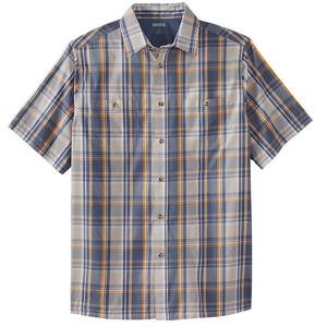 Мужская спортивная рубашка в клетку с короткими рукавами и короткими рукавами Kingразмера Big & Tall KingSize, цвет Grey Plaid