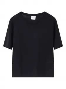 Рифлёный свитер с короткими рукавами Closed, черный