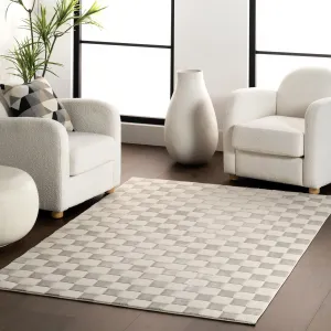Ковер Alaiya Checkered Area Rug nuLOOM, 61x91 см, кремовый