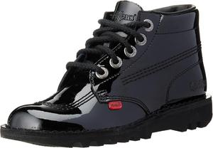 Женские ботинки Kickers Kick Hi Classic | Максимальный комфорт | Повышенная прочность | Премиальное качество, Patent Black