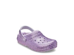 Сабо Crocs Classic Lined Chunky Glitter Clog - Kids', фиолетовый
