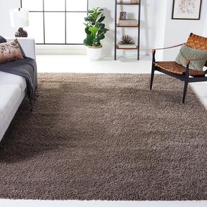 Ковер SAFAVIEH, 244 x 305 см, Santa Monica Shag Collection Taupe SGN725 сплошной без ворса для гостиной, спальни, столовой, прихожей плюшевый